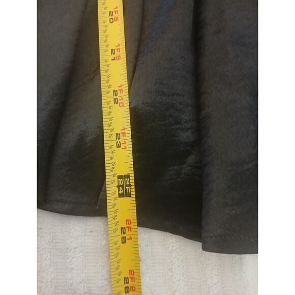 Express Womens Blouse Black Peplum Asymmetrical Top Medium Career Evening - Picture 11 of 15